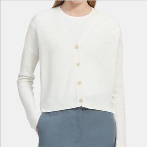 Theory Textured Cardigan in Linen Blend